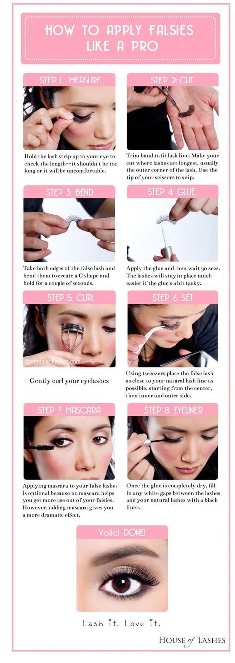 It also gives the impression of more eyelashes. Instructions | House of Lashes how to apply false lashes ...