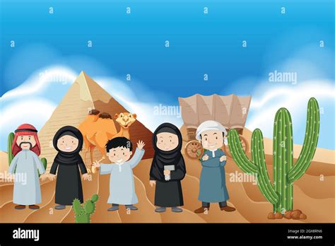 Arab People In Desert Stock Vector Image And Art Alamy
