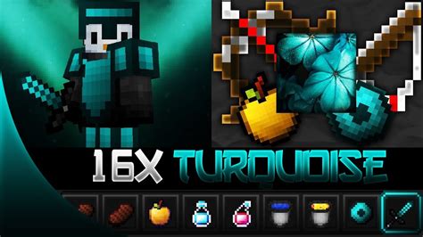 Turquoise 16x Mcpe Pvp Texture Pack Fps Friendly By Isparkton Youtube