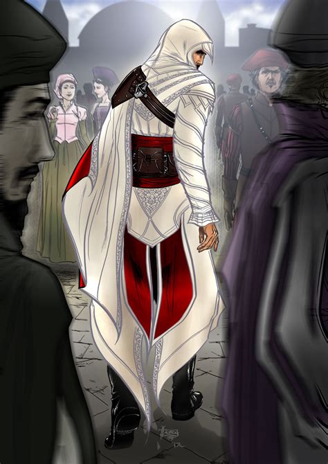 Ezio Auditore Da Firenze From Assassins Creed Game Art