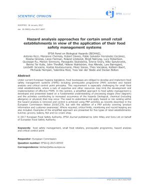 Fillable Online Hazard Analysis Approaches For Certain Small Retail Fax