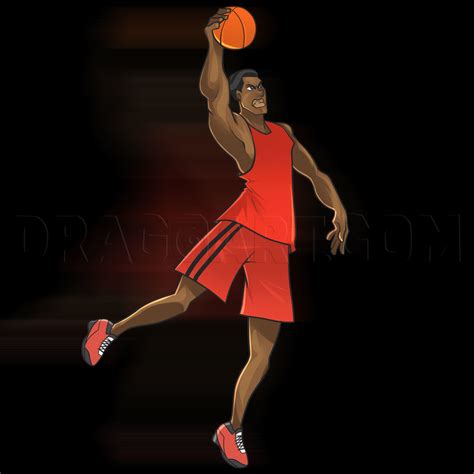 How To Draw A Basketball Player Step By Step Drawing Guide By Dawn