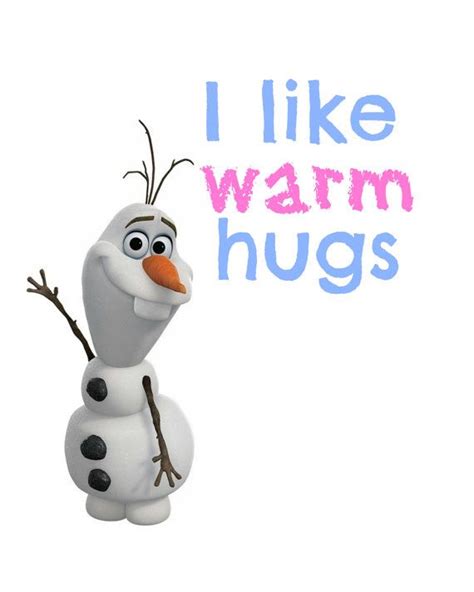 Frozen Olaf I Like Warm Hugs Printable By Rachelsmagicalprints £300