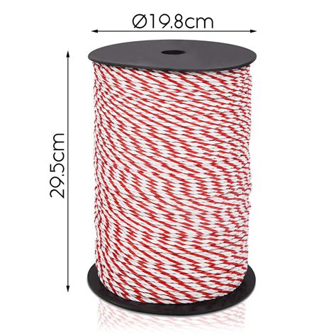 500m Electric Fence Wire Tape Poly Stainless Steel Temporary Fencing Kit