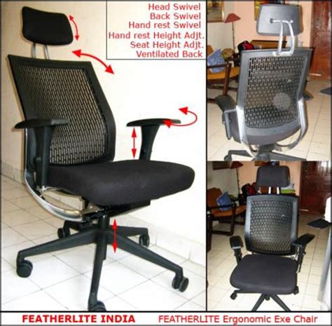 The back, neck, seat, legs: Ergonomic Executive Office Computer Chair Featherlite ...