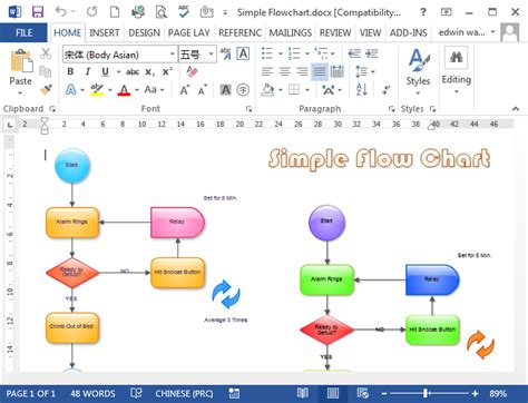 Diagram Microsoft Word Flow Diagram Mydiagram Online