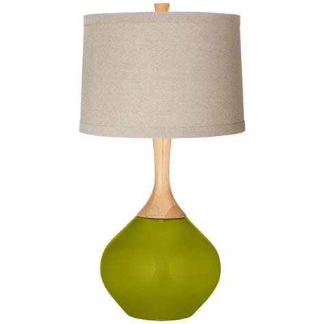 Stand drum shade floor lamp. Olive Green Natural Linen Drum Shade Wexler Table Lamp ...