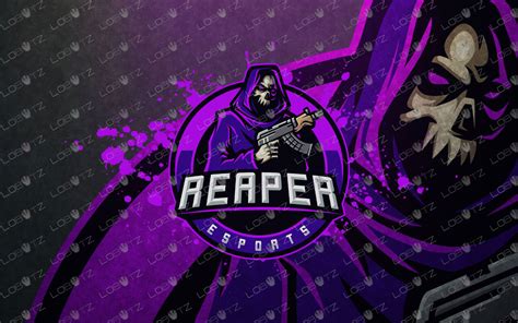 Gaming Logo Skull Soldier Reaper Mascot Logo For Sale Lobotz Ltd