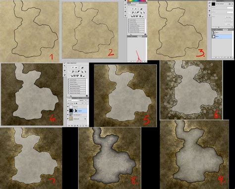 How To Create A Pretty Dungeon Map Using Photoshop Paths Fantastic
