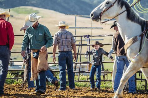 Cowboy Little Boys Lasso Usa Stock Photos Pictures And Royalty Free