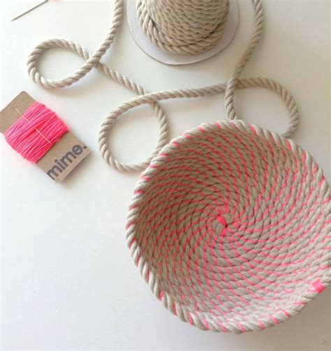 Coil Rope Bowl Tutorial And Materials Woven Rope Bowl Making Etsy