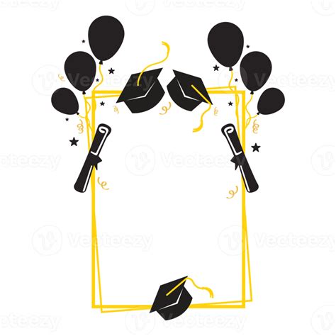 Graduation Frame Balloon Party Design 8879596 Png