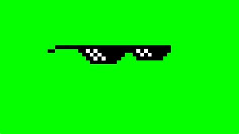Deal With It Glasses Green Screen Source Mlg Youtube