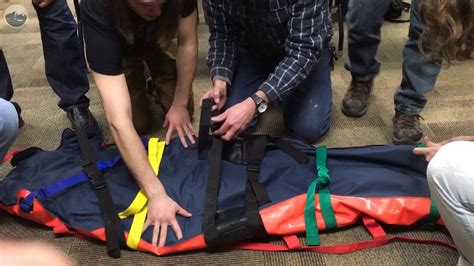 When vacuum is applied, the mattress compresses and becomes rigid. Vacuum mattress for suspected spinal injury - YouTube