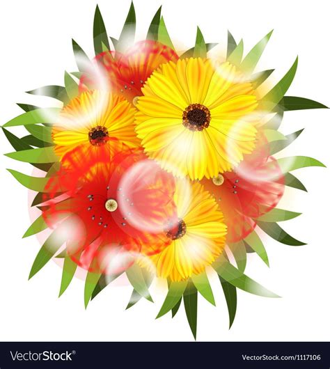 Bouquet Of Flowers Royalty Free Vector Image Vectorstock Ad