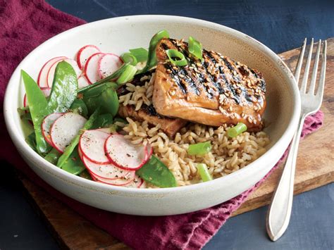 Glazed Salmon And Rice Bowl Recipe Myrecipes