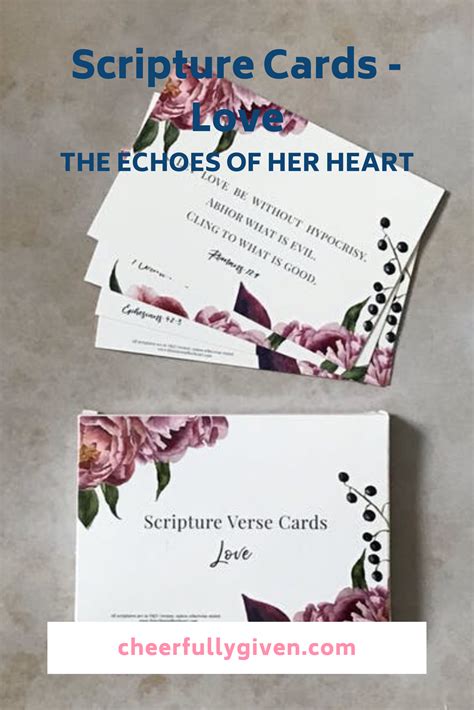 Scripture Verse Cards Love Cheerfully Given