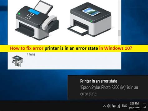 How To Fix Error Printer Is In An Error State In Windows 10 Pc