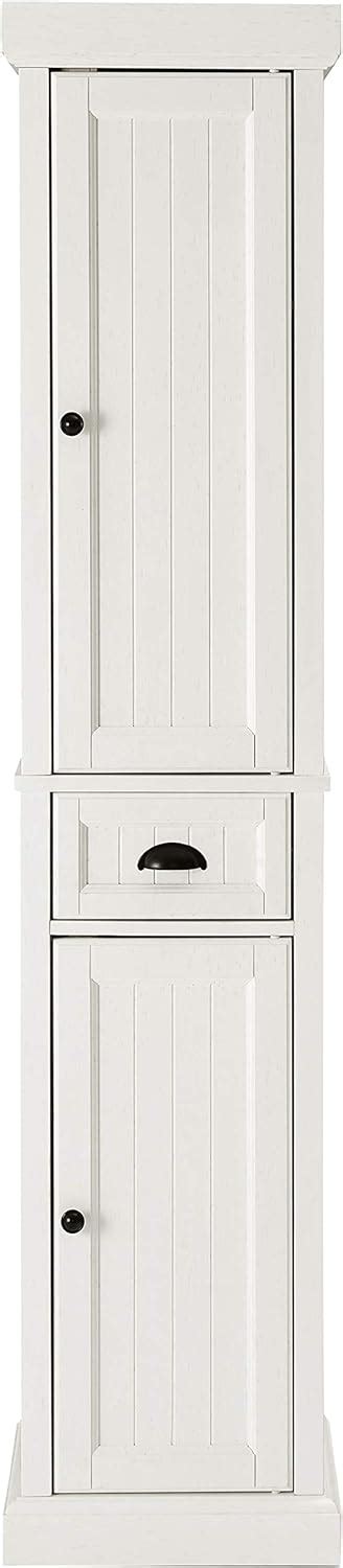 Crosley Furniture Seaside Tall Linen Cabinet Distressed