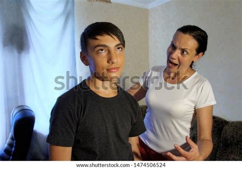 Angry Mom Yells Her Teenager Son Stock Photo 1474506524 Shutterstock