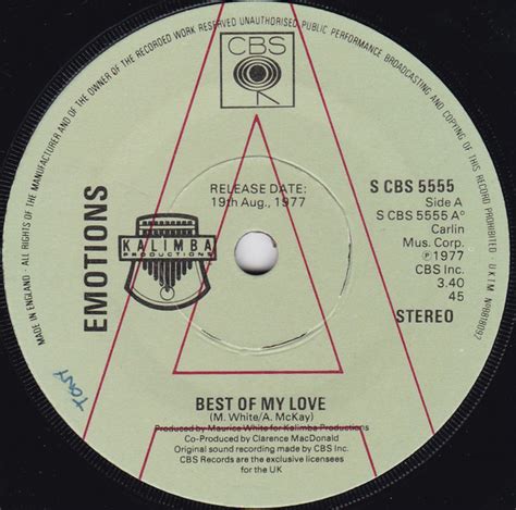 Emotions Best Of My Love 1977 Vinyl Discogs