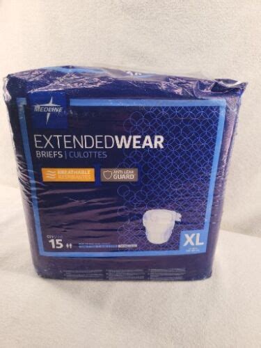 Medline Extended Wear Adult Briefs With Tabs Adult Diapers Xl Mtb80600