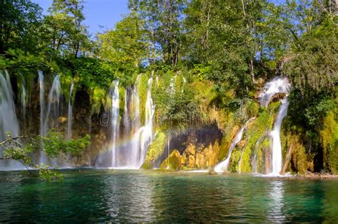 Beautiful Waterfall In Plitvice Lakes National Park