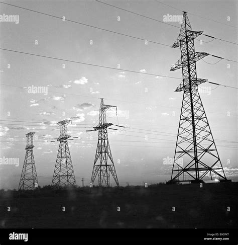 Power Transmission Lines In Kara Kum Stock Photo Alamy