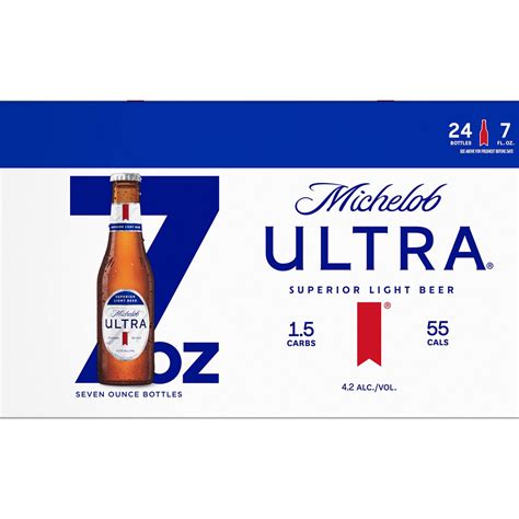 Michelob Ultra Light Beer 24 Pk 7 Oz Bottles Beer Class Six