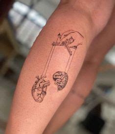 Sintético Tatuagem metade coração Bargloria