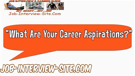 What Are Your Career Aspirations Interview Question And Answer Youtube