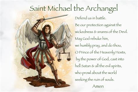 September 29th Prayer To Michael The Archangel Holy Card