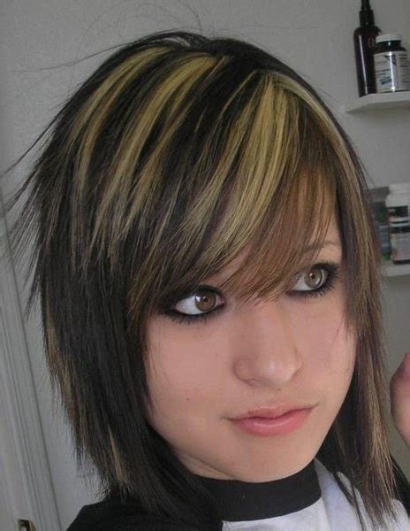Wings Glam Rock Hairstyle Brown Hair With Blonde Highlights Medium