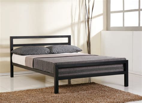 Modern Metal Bed Frame With Sprung Base Black Bed Frame Iron Bed