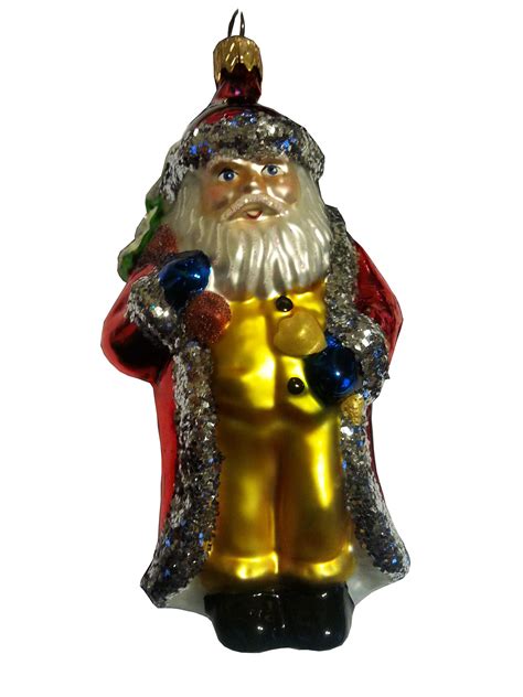 Santa Claus Figure Figurine Christmas Ornament Handmade By Polish