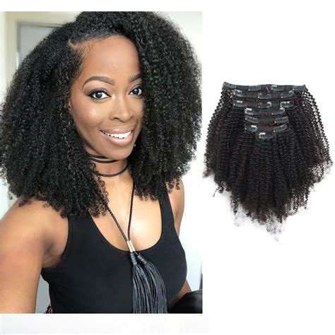 Sassina Unprocessed Brazilian Remy Hair Afro Coily Clip In