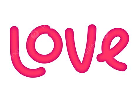 3d Love Text Vector 3d Love Text Png And Vector With Transparent