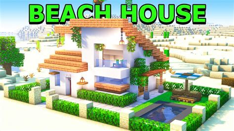 How To Build A Beach House In Minecraft Youtube