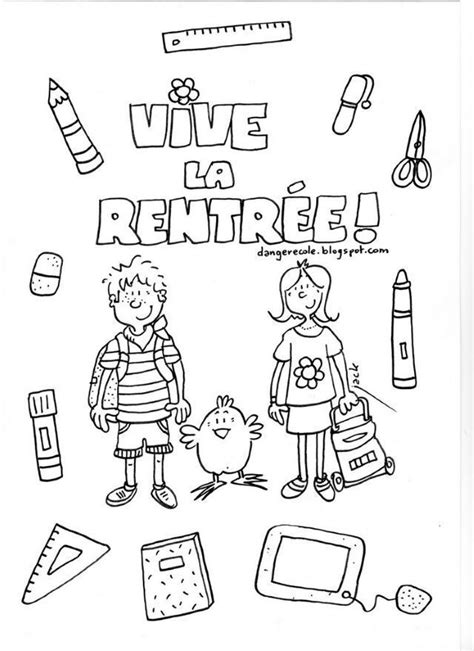 Coloriage De Rentrée Maternelle Teaching French Core French School