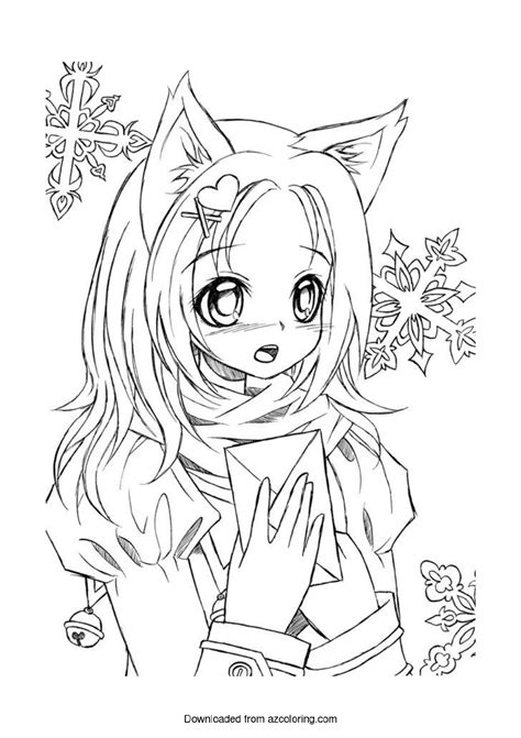 Coloring Pages Of Anime Girls