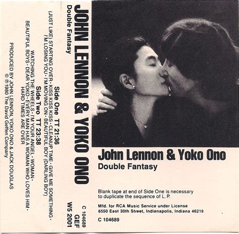 John Lennon And Yoko Ono Double Fantasy Cassette Album Club Edition Discogs