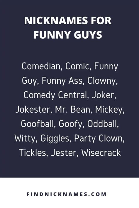 70 Really Cool Nicknames For Funny Guys — Find Nicknames