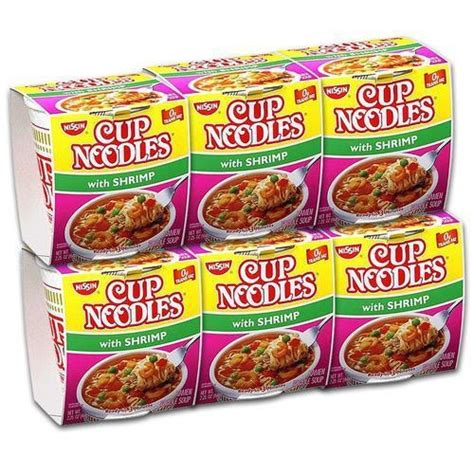 Nissin Cup Noodles With Shrimp 6 Pack 64g Per Cup Lazada Ph