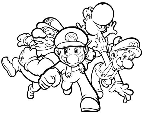 Super Smash Bros Coloring Pages Mario And Wario - Free ...