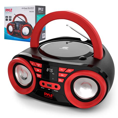 Buy Pyle Portable Cd Player Bluetooth Boombox Speaker Amfm Stereo Radio And Audio Sound