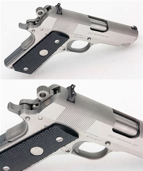 Colt 1911 Officers Model Mk Iv Series 80 Stainless Steel 45 Acp
