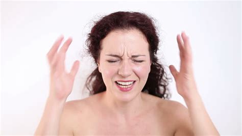 Woman Screaming Having Nervous Breakdown Stock Footage Video 100