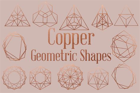 Copper Vintage Style Geometric Shapes By Dream In