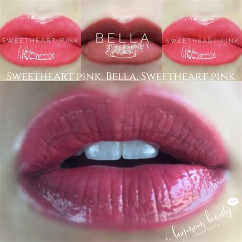 Sweetheart Pink Lipsense Layered With Bella And Glossy Gloss