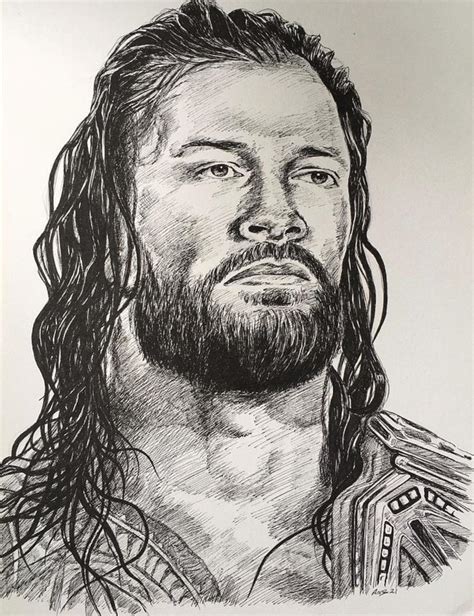 How To Draw Wwe Roman Reigns